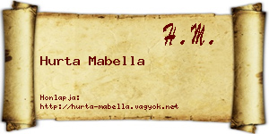 Hurta Mabella névjegykártya
